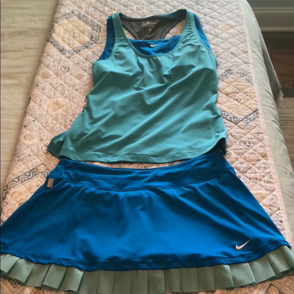 Blue on blue Nike Tennis Outfit